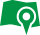 green icon of map with location marker