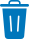 blue trash can icon