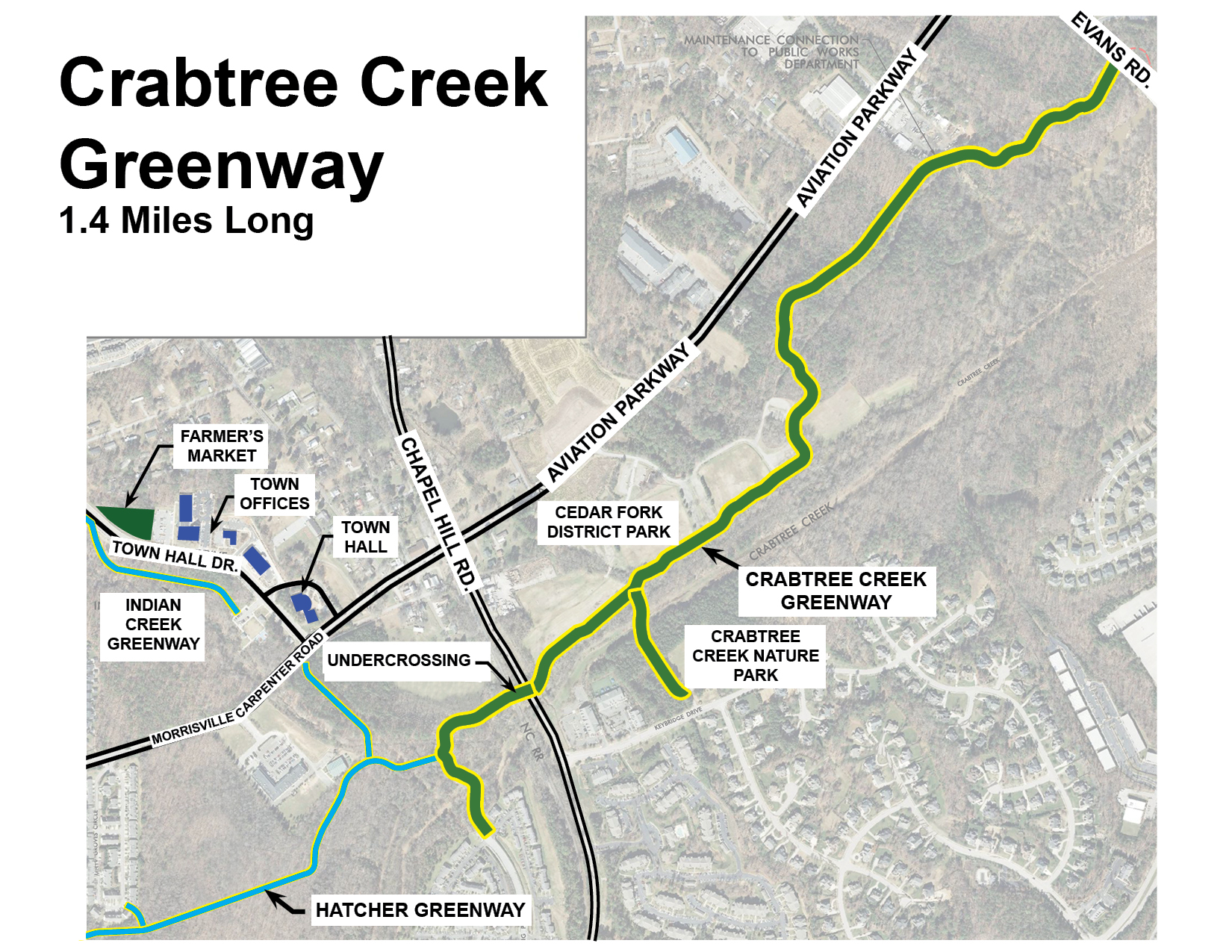 Crabtree Creek Greenway Online Map 12.8.2020