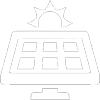 white solar panel icon