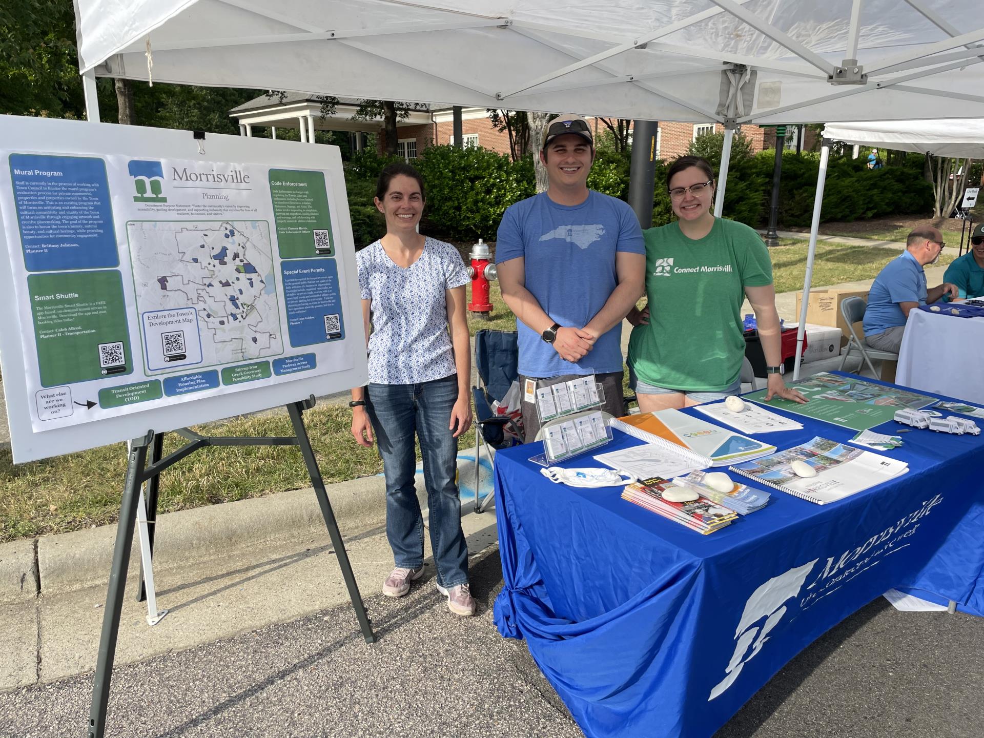 planning staff at information booth at SpringFest