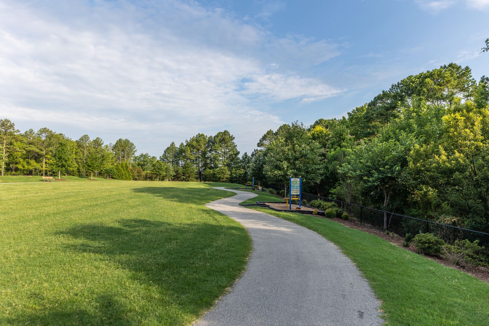 Northwest Park walkway and field